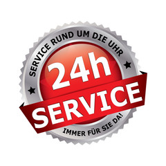 Button 24h Service Rot