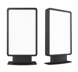 Blank Advertising Billboard Stand Isolated