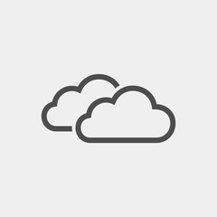 Cloud flat vector icon	