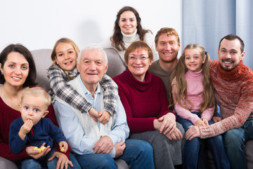 Fototapeta premium Family with children are photographing best moments