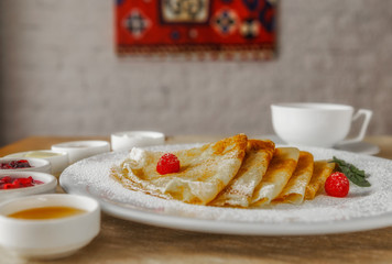 Russian pancakes for breakfast