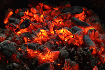 smouldering coals