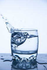 A good concept, a splash of water clean and transparent to health.