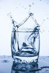 A good concept, a splash of water clean and transparent to health.