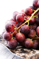 Healthy fruits Red wine grapes backgroundready to eat