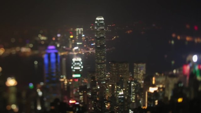 hong kong cityscape at night