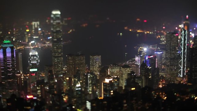 hong kong cityscape at night