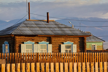 Siberian wooden house, Russia, Altay