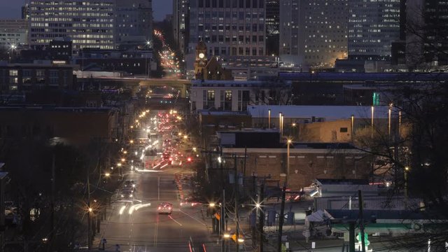 Time Lapse Traffic Wide of Main Street Richmond Virginia