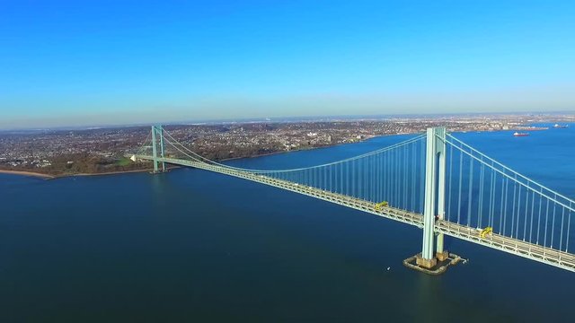 Aerial View of Verrazano Bridge