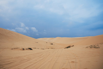 Fototapeta na wymiar White Sand Dunes Muine in Vietnam in the summer