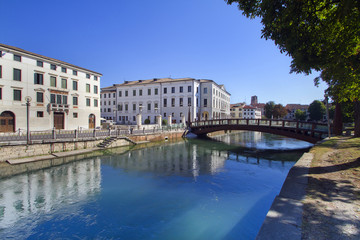 Obraz premium Treviso, Università e Fiume Sile, Veneto, Italia