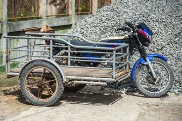 Fototapeta na wymiar Cargo tricycle on Philippines