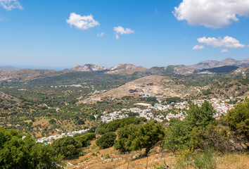 Fototapeta na wymiar Beautiful mountain village of Filoti on Naxos island. Greece