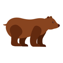 Fototapeta na wymiar grizzly bear wild icon vector illustration design