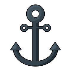 anchor icon over white background, colorful design. vector illustration