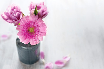 Pink flowers for mothers day