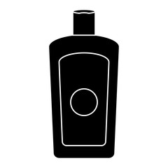 Sunblock bottle icon over white background, vector illustration