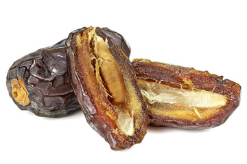 organic Medjool dates from Israel isolated on white background