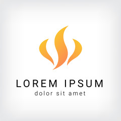 flame vector logo design template, fire icon, blaze sign, twirl symbol, vector illustration