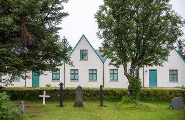 Fototapeta na wymiar Church in Thingvellir National Park in Iceland