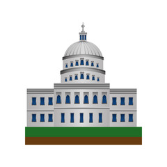 american parliament building icon vector illustration design