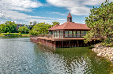 Fototapeta premium Northbrook village landscape, is an affluent suburb of Chicago, located at the northern edge of Cook County, Illinois, United States.