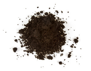 soil isolated on white