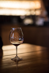 wine glass on table