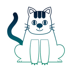 cute little cat icon vector illustration design