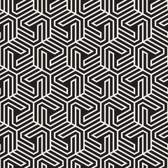 Vector seamless abstract shapes pattern. Modern stylish stripes texture. Repeating geometric tiles