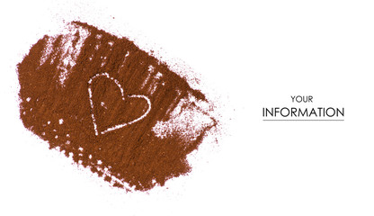 Coffee ground heart pattern