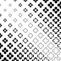 Naklejka na ściany i meble Vector halftone texture, monochrome pattern with carved crosses in diagonal grid