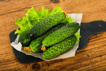 Green cucumbers
