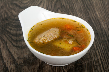 Soup with meatballs