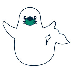 cute little seal icon vector illustration design
