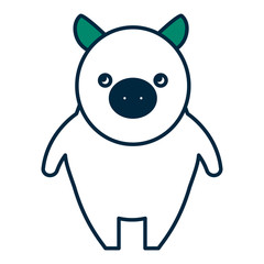 cute little pig icon vector illustration design