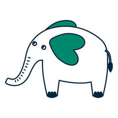 cute elephant animal icon vector illustration design