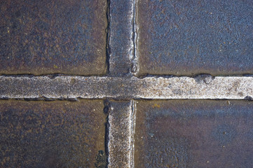 Texture of old shabby rusty metal surface.