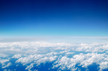 Fototapeta na wymiar Clouds and sky from high altitude.