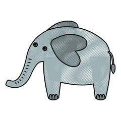 cute elephant african animal image vector illustration drawing