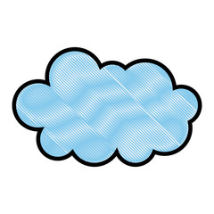 cloud weather climate cumulus icon vector illustration drawing