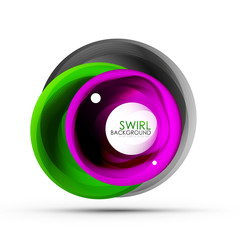 Spiral swirl flowing lines 3d vector abstract digital motion background design. Rotating concept