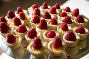 tray of pastry baskets