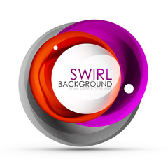Spiral swirl flowing lines 3d vector abstract digital motion background design. Rotating concept