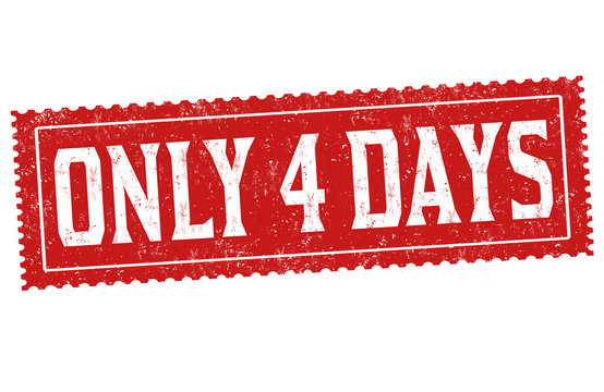 images Only 4 Days Left Images stock photos vectors adobe stock