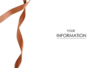 Brown ribbon decoration pattern