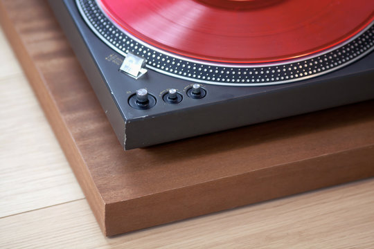 Vintage Record Turntable Player Corner Vinyl Disk