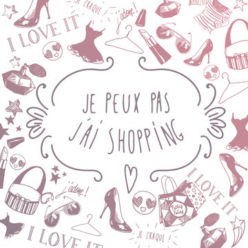 French shopping background