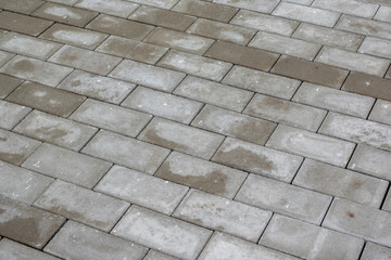 Gepflasterter Gehweg